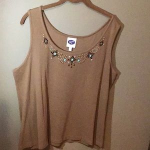 Ladies Beaded Tank Top 1X